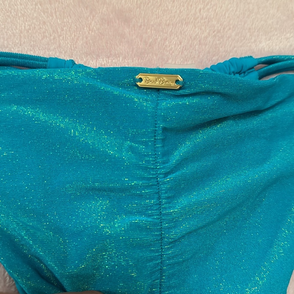 π BEACH BUNNY β’ WINDSLOW β’ TIE SIDE BOTTOM β’ Gold hardware & Shell π detail - Picture 5 of 8
